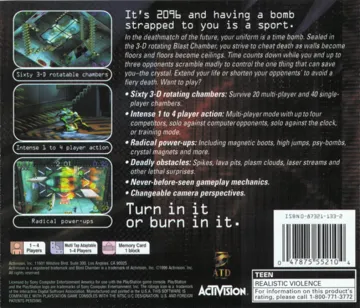 Blast Chamber (US) box cover back